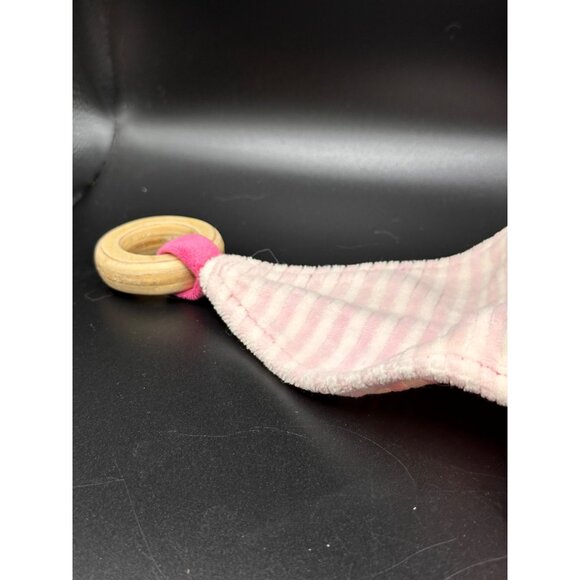 Stephan Baby Elephant Pink Plush Security Blanket Lovey Teether Rings Knot READ - Picture 12 of 16